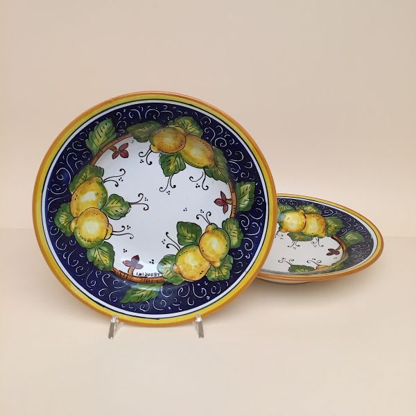 SET PIATTI FONDI CM.25D DECORO LIMONI COSIMO